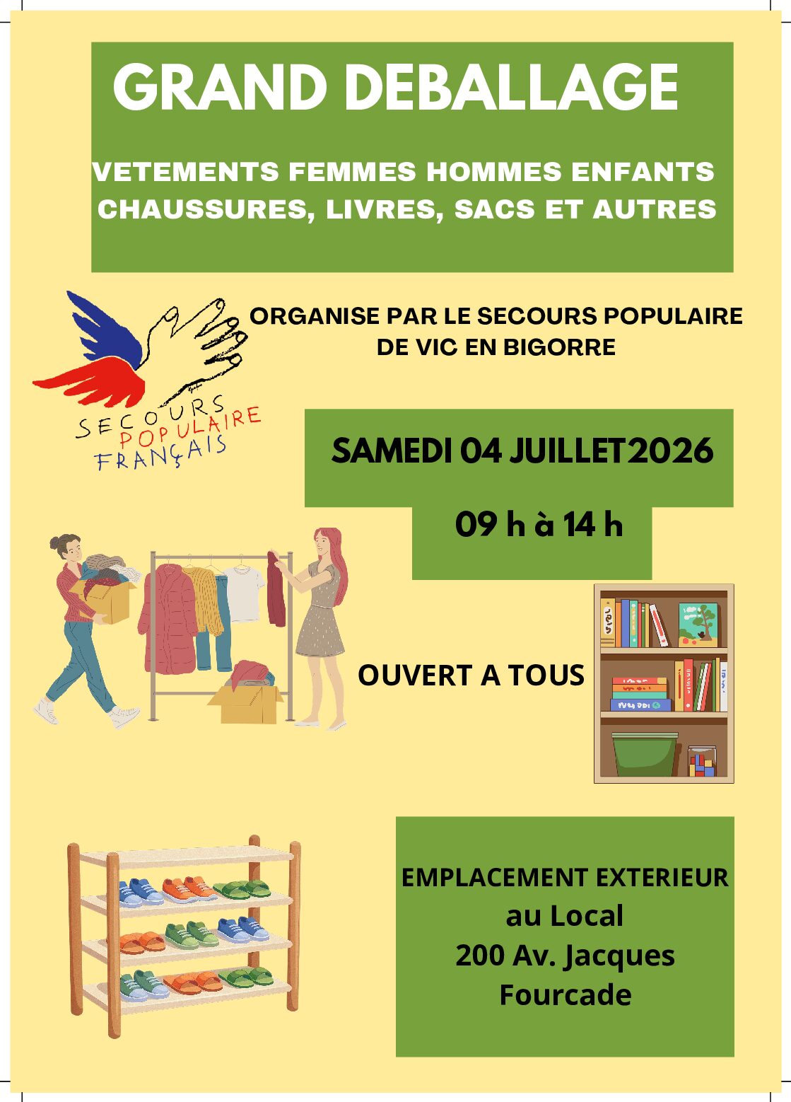 Tout l'été à petit prix pour petits et grands, vêtements, livres-CD, plage, matériel bébé  etc.